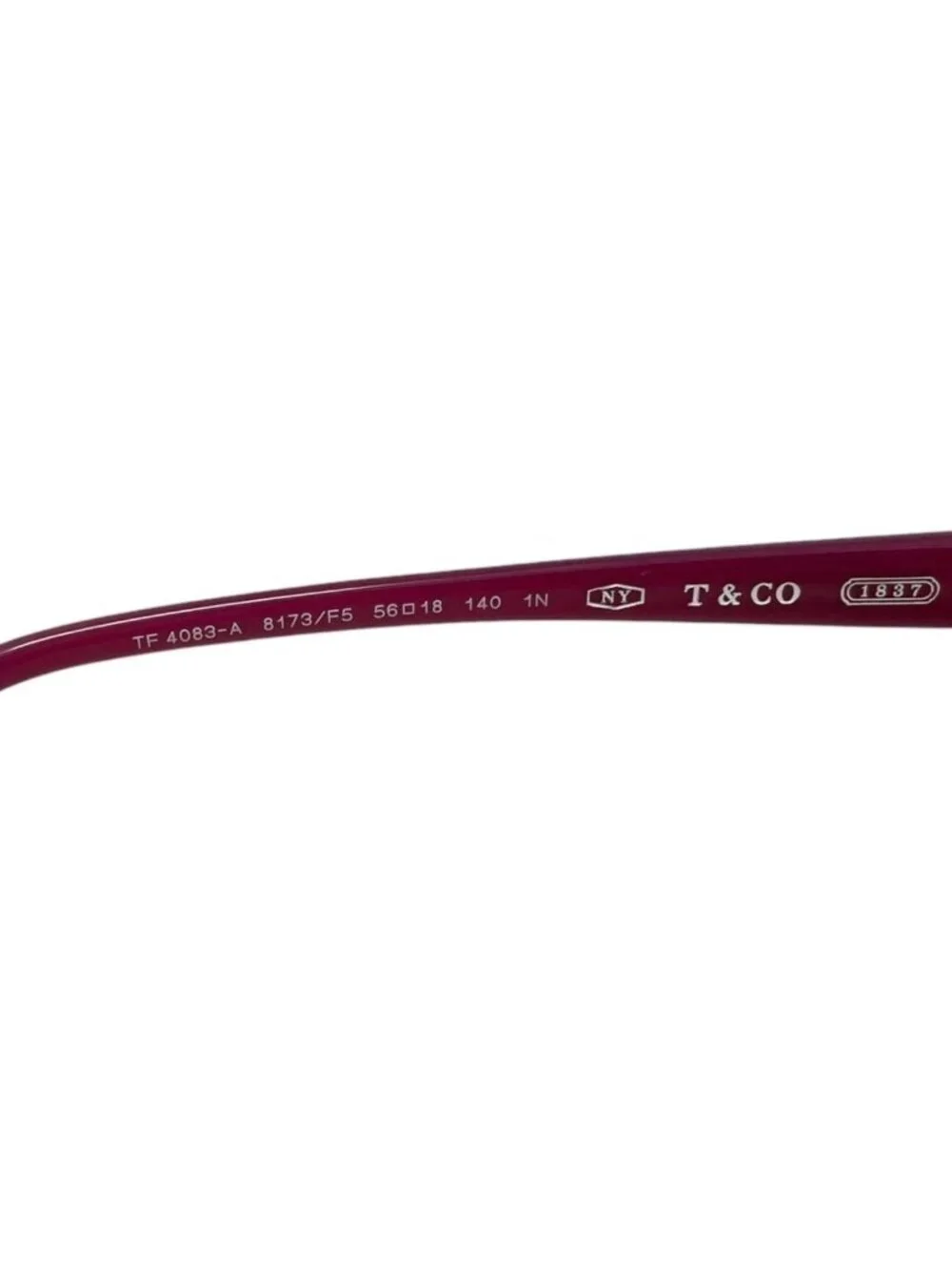 Tiffany & Co Sunglasses Logo Wine Red Bordeaux Silver Eyewear